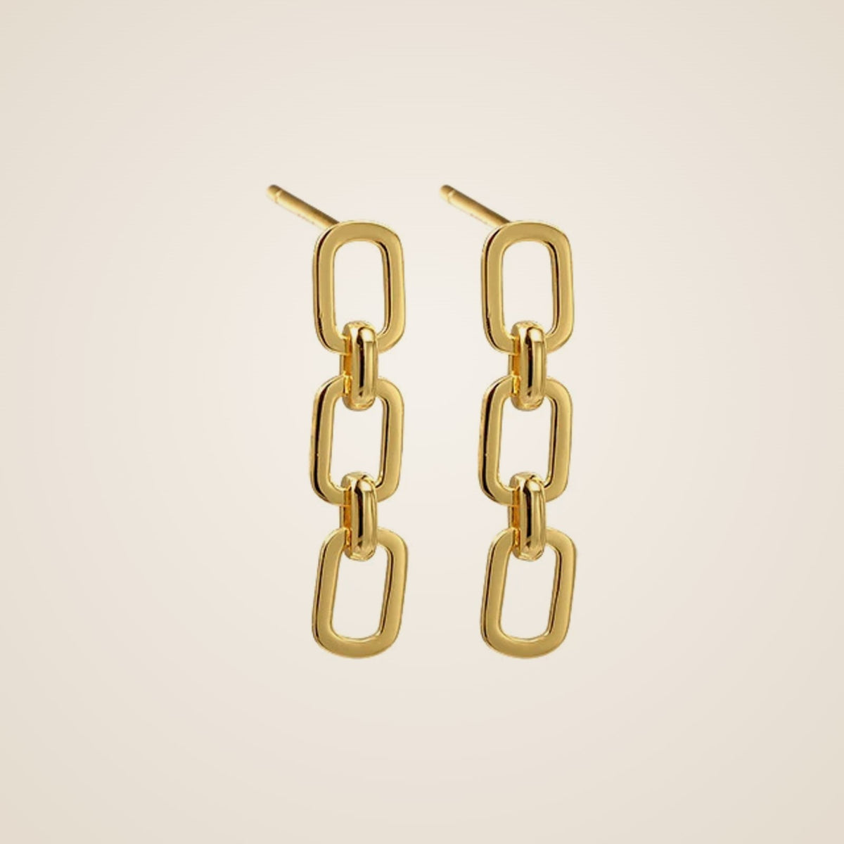 Kira Chain Link Stud Earrings — view 1