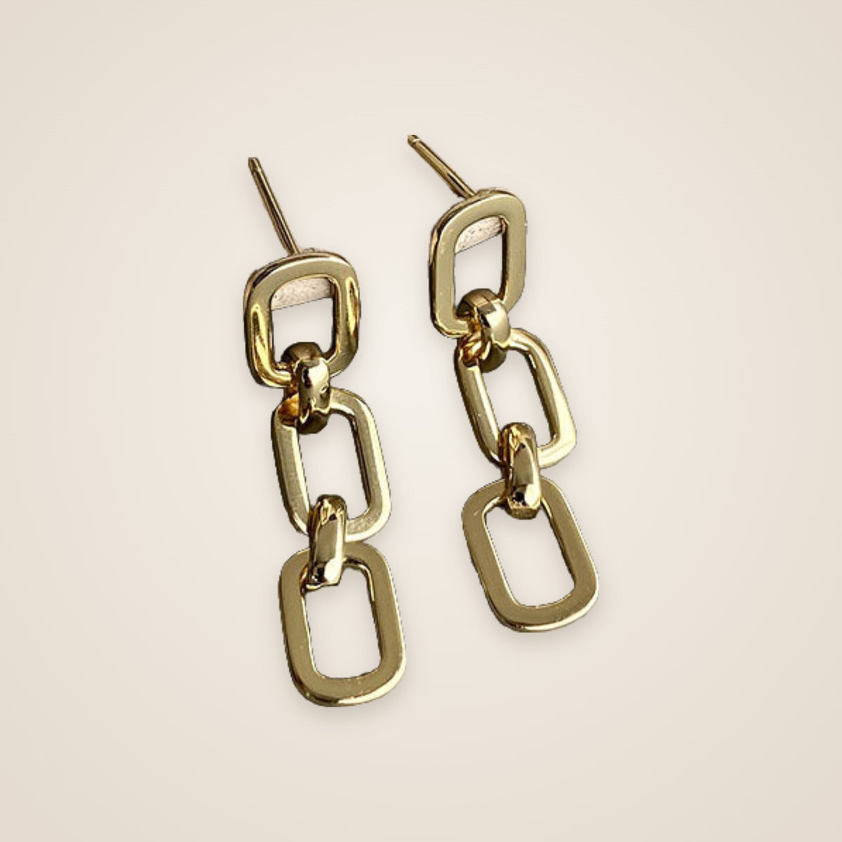 Kira Chain Link Stud Earrings — view 5
