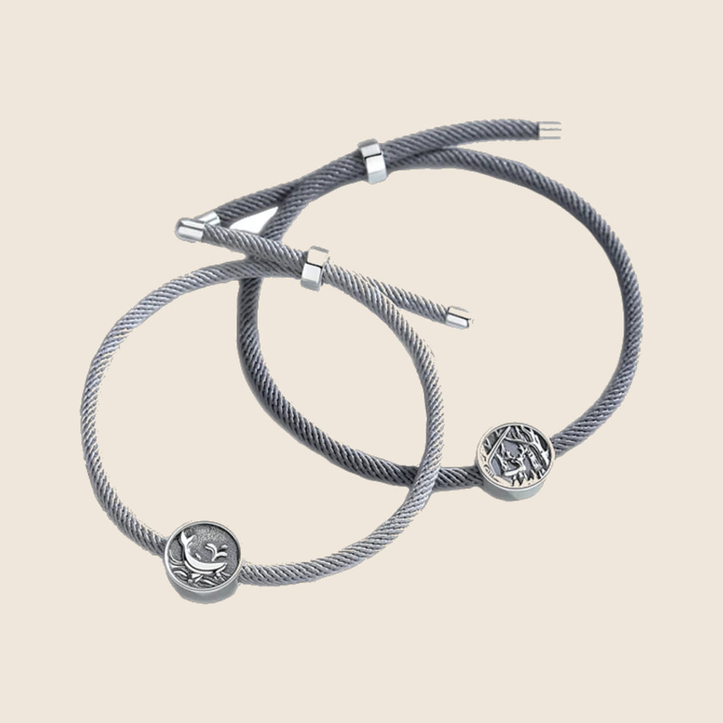 Bracciale in cordino ritorto con medaglia Lapo — vista 1