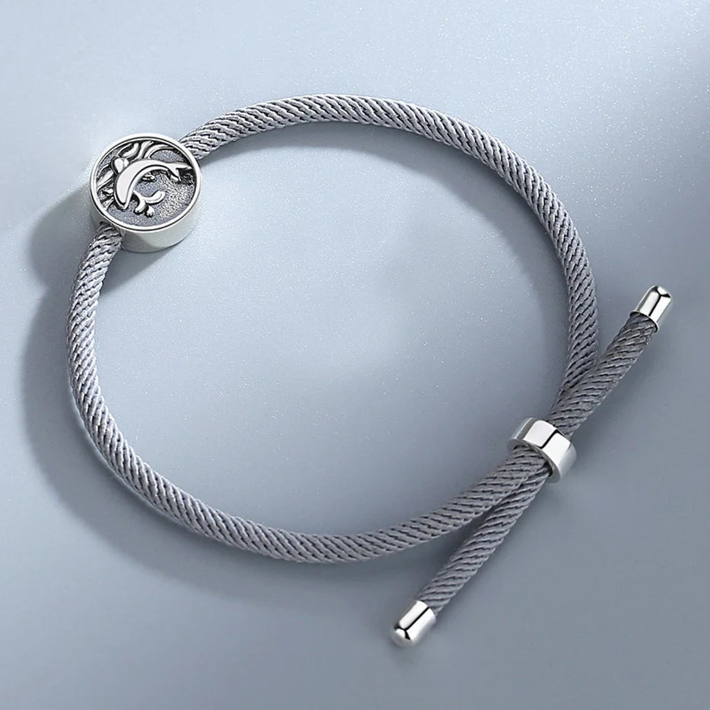 Bracciale in cordino ritorto con medaglia Lapo — vista 3