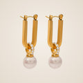 Lia Pearl & Zircon Stud Earrings