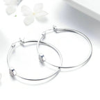 Lucia Heart Pavé Hoops — view 3