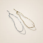 Lyra Double Layer Chain Necklace — view 1