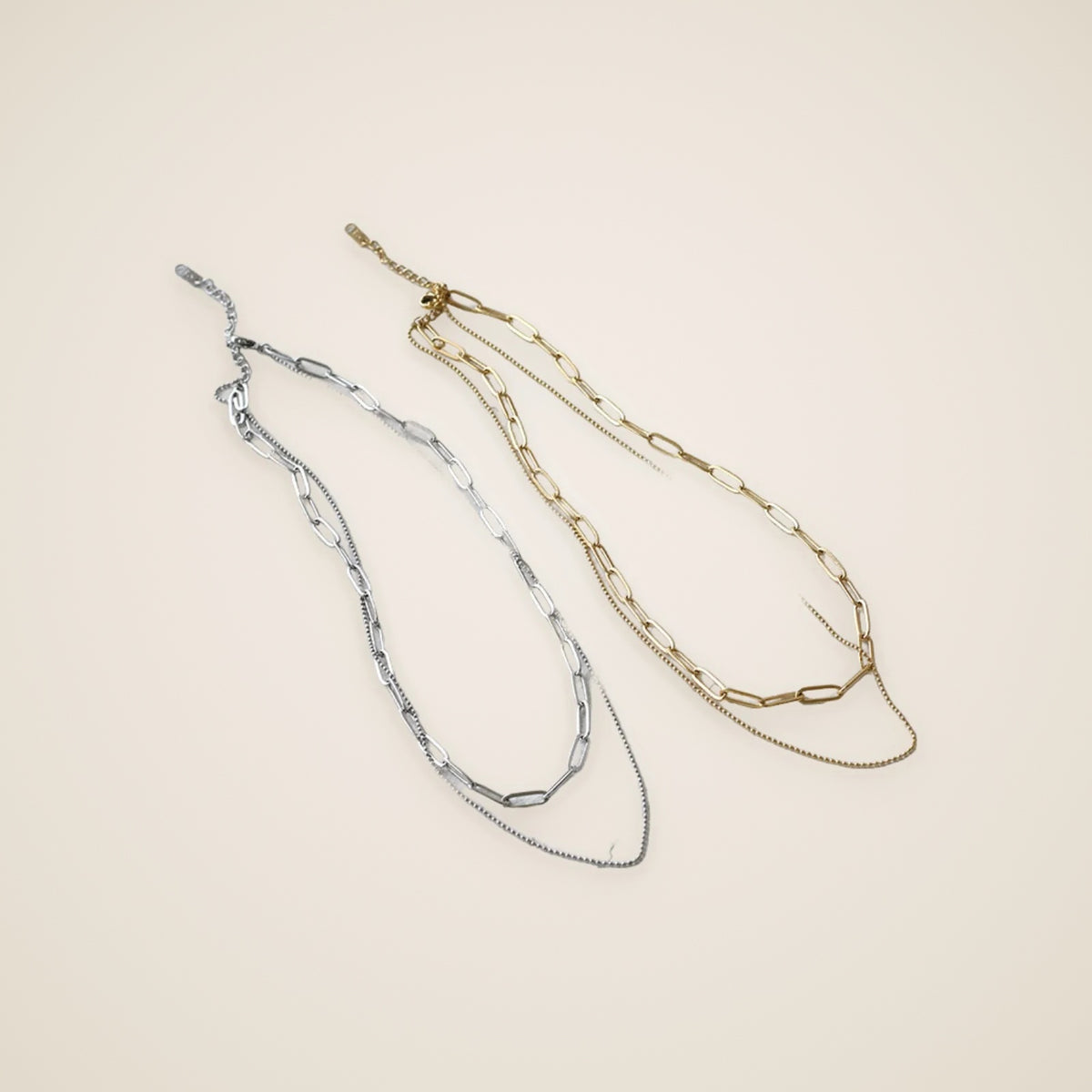Collier chaîne double rang Lyra — vue 1