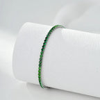 Tennisarmband mit grünen Steinen Mirella — Ansicht 3