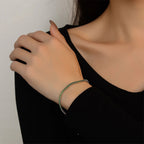 Tennisarmband mit grünen Steinen Mirella — Ansicht 4
