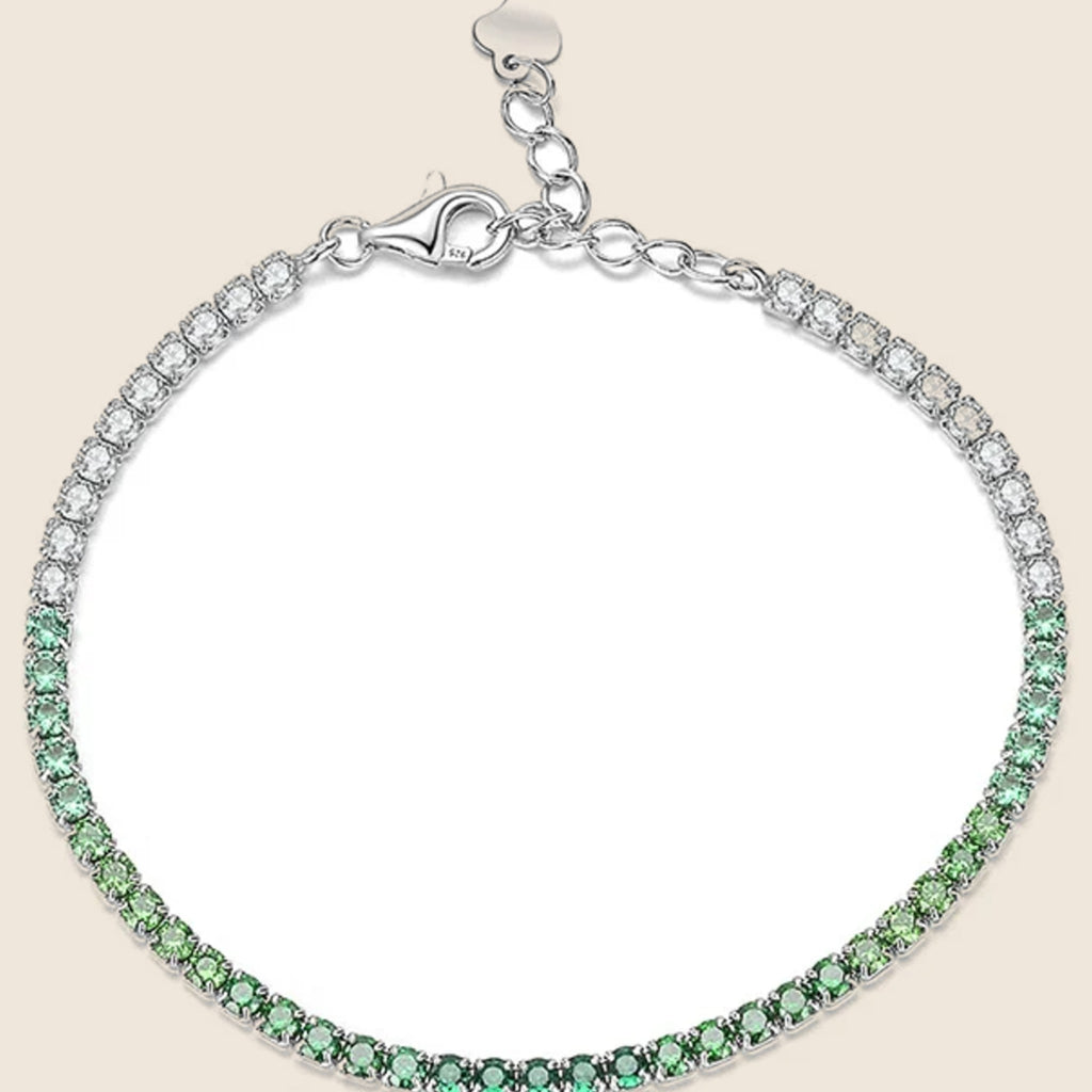 Tennisarmband mit grünen Steinen Mirella — Ansicht 5