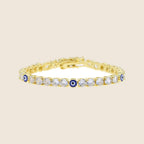 Tennisarmband mit blauem Auge Myrto — Ansicht 2