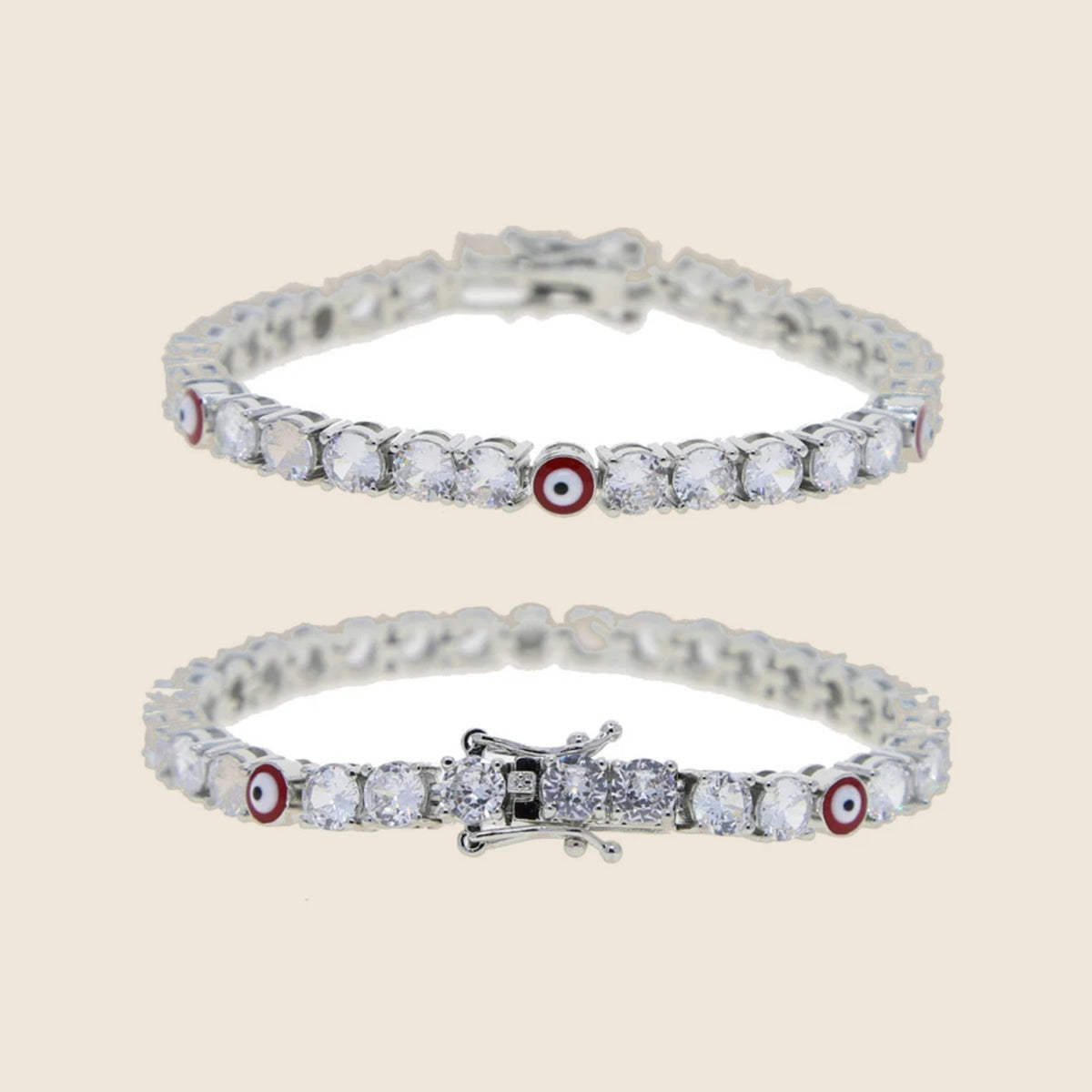 Tennisarmband mit blauem Auge Myrto — Ansicht 3