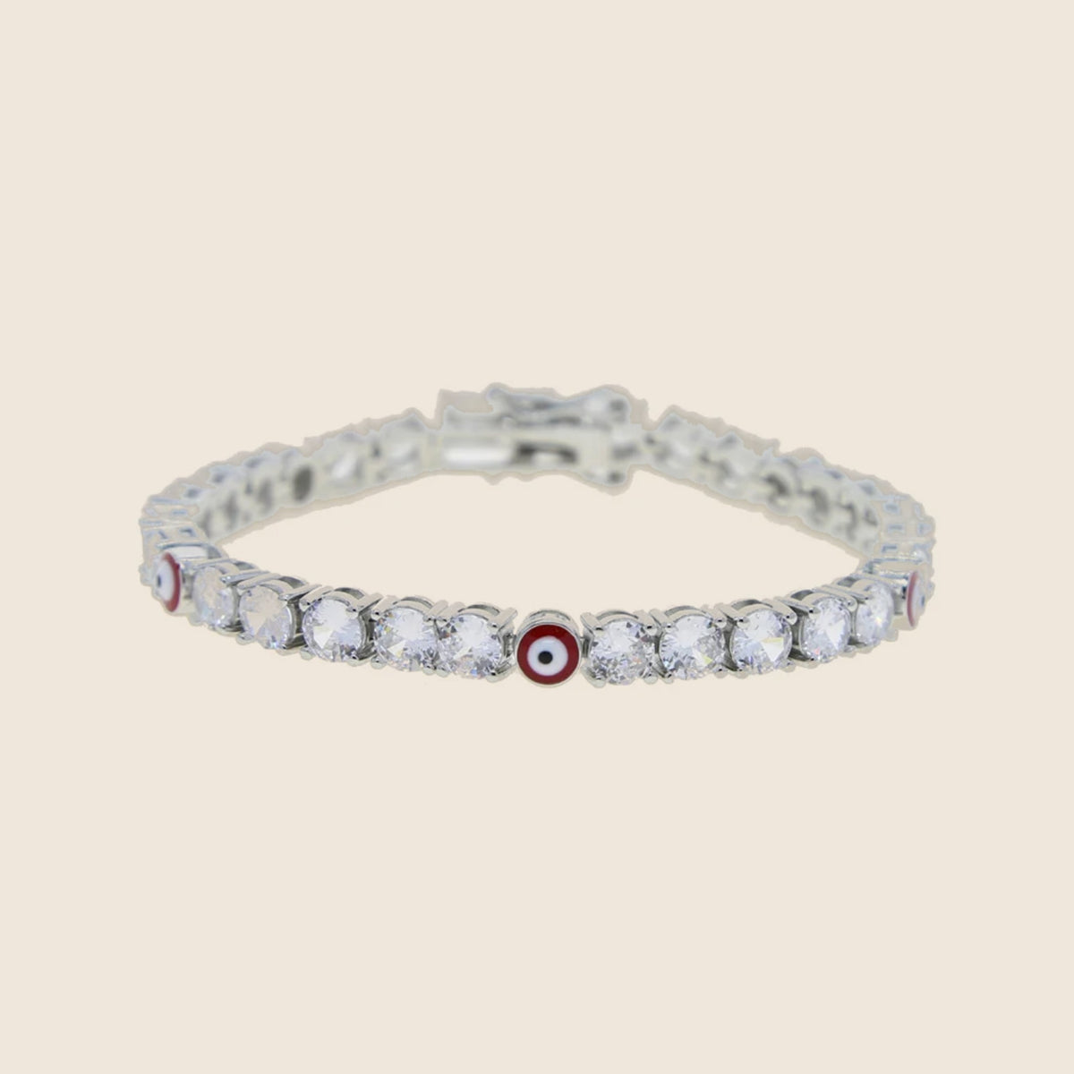 Tennisarmband mit blauem Auge Myrto — Ansicht 4