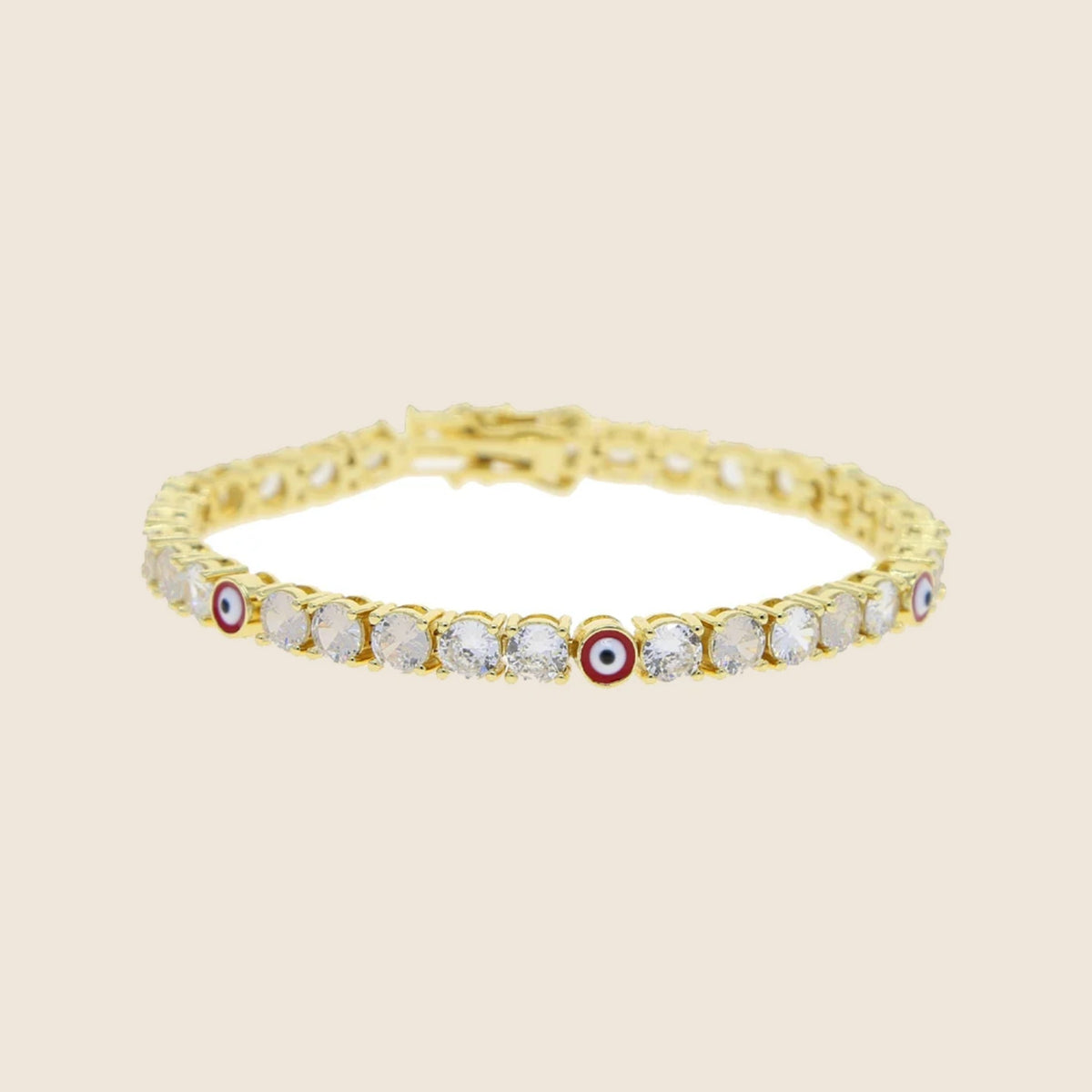 Tennisarmband mit blauem Auge Myrto — Ansicht 5