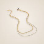 Nova Double Snake Chain Necklace — view 3