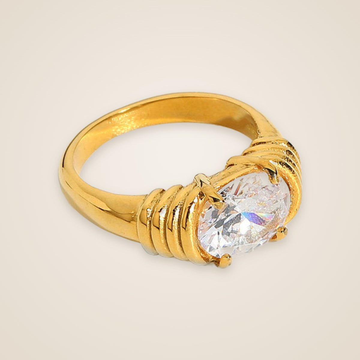 Piuma Zircon Band Ring — view 1