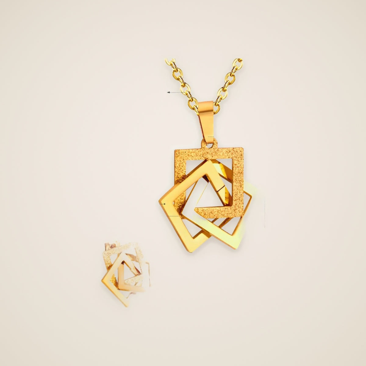 Quadra Necklace & Stud Set — view 1