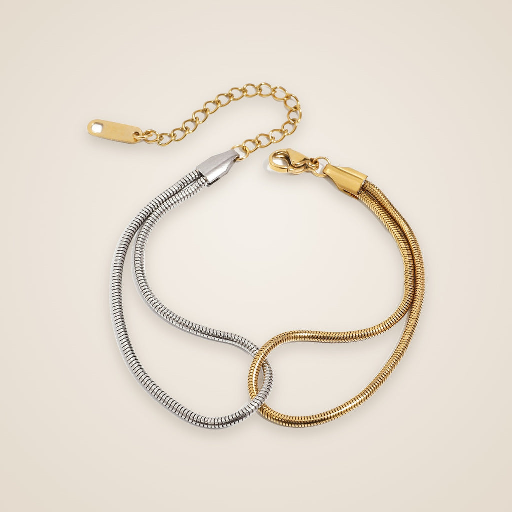 Rita Two-Tone Snake Bracelet — view 1