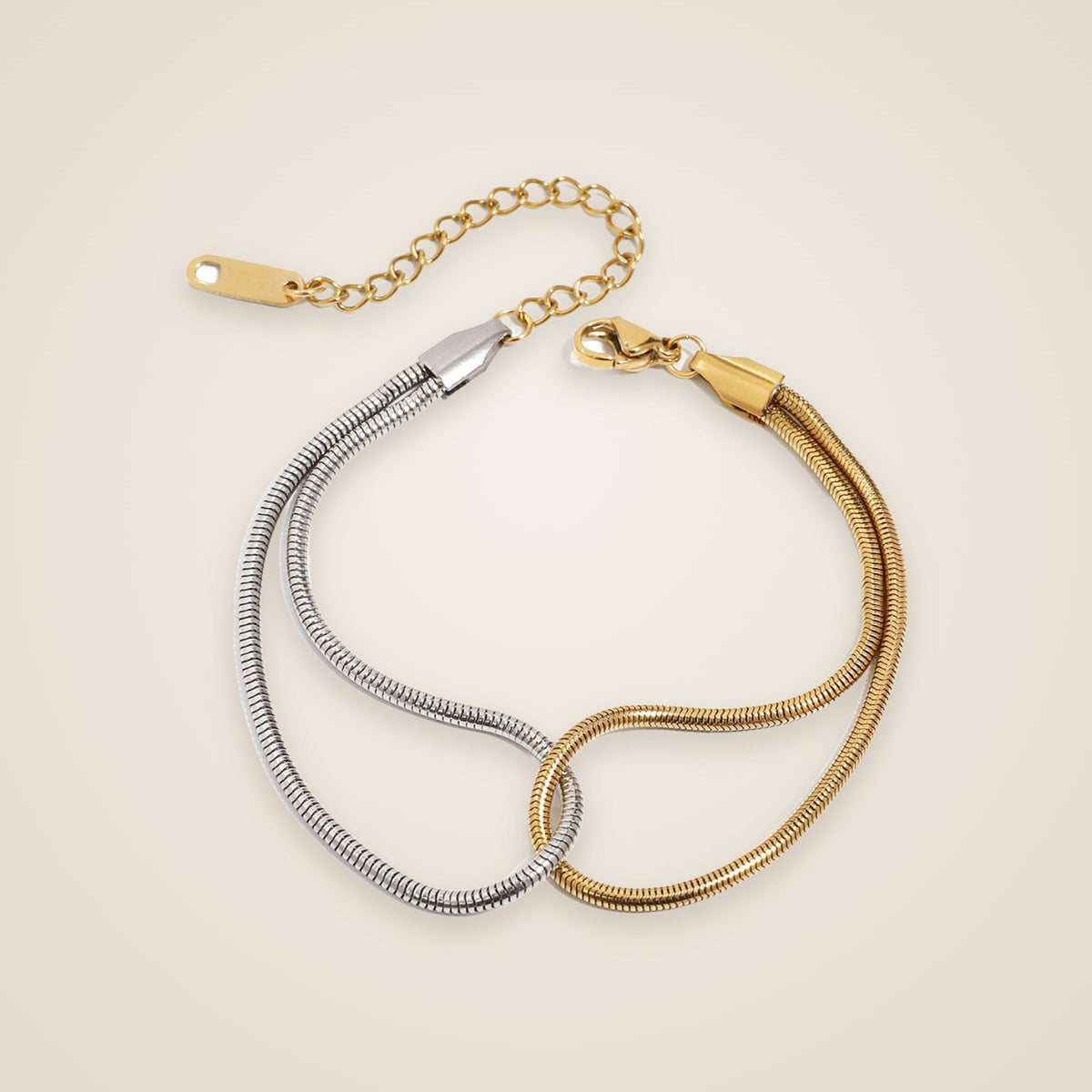 Rita Two-Tone Snake Bracelet — view 1