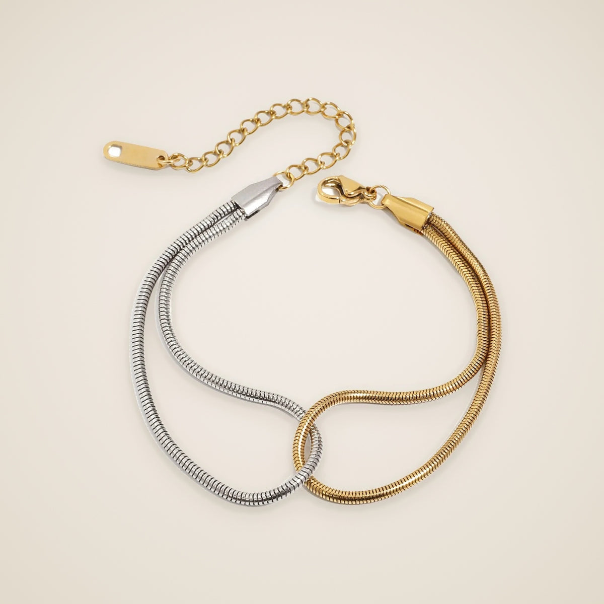 Rita Two-Tone Snake Bracelet — view 1