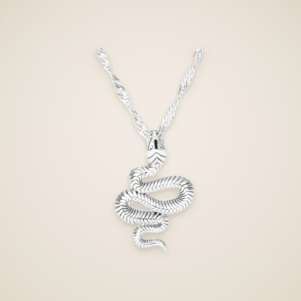 Serena Snake Pendant Necklace — view 1