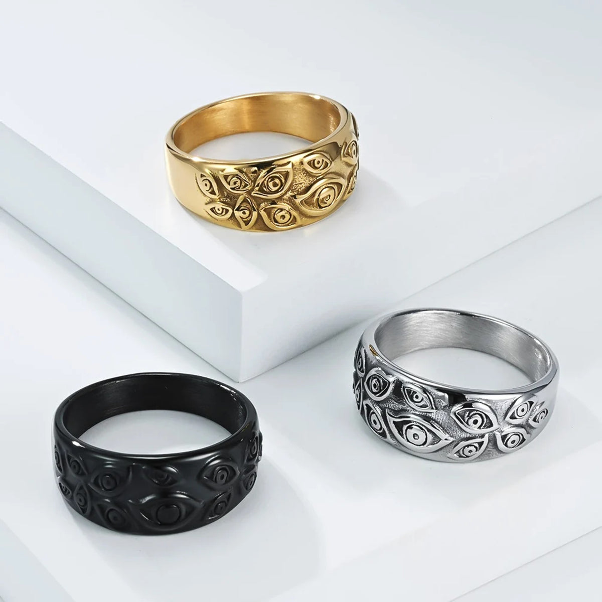 Stavros Engraved Eye Ring — view 4