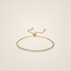 Grazia 925 Silver Tennis Bracelet — gold tone