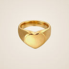 Viola Heart Signet Ring — view 1